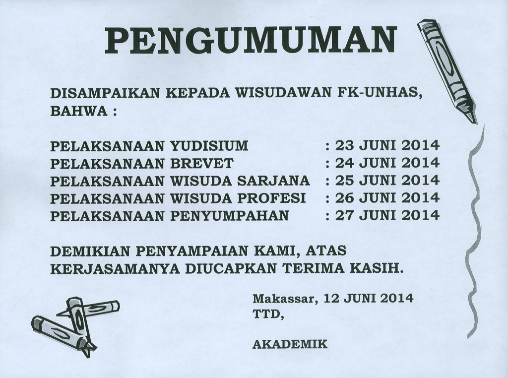 pengumuman wisuda