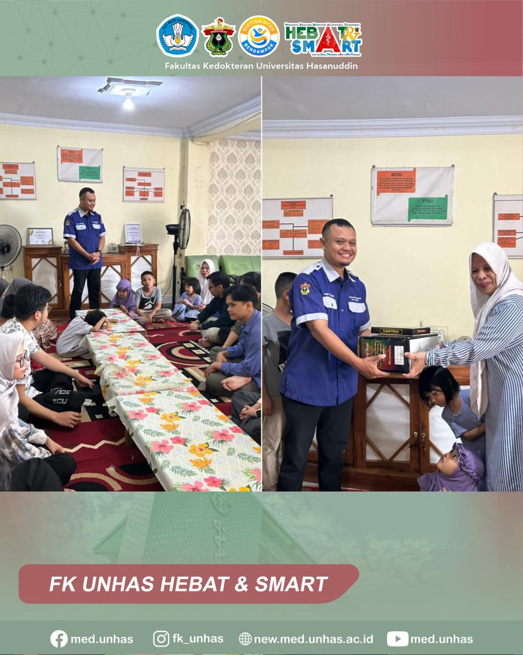 Departemen Fisiologi FK Unhas Gelar Bakti Sosial, Edukasi PHBS, dan Buka Puasa Bersama di Panti Asuhan