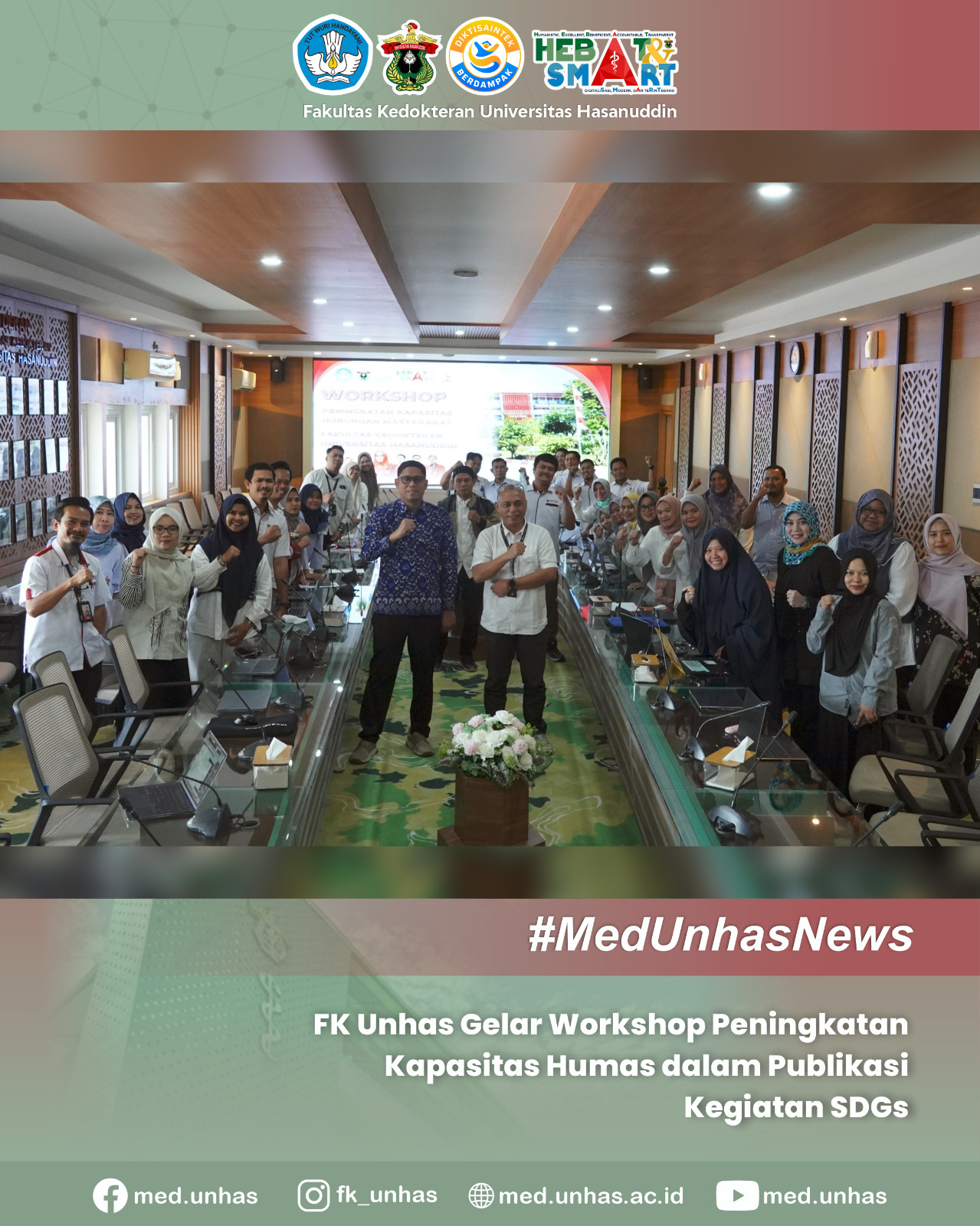FK Unhas Gelar Workshop Peningkatan Kapasitas Humas dalam Publikasi Kegiatan SDGs