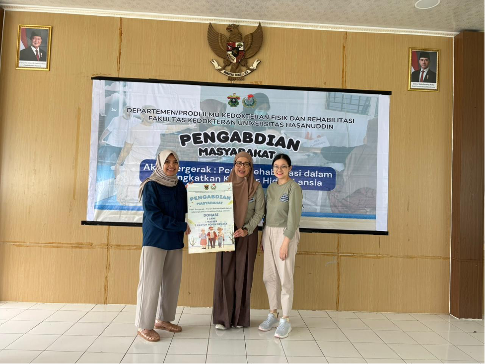 Departemen IKFR FK Unhas Gelar Pengabdian Masyarakat “Aktif Bergerak : Peran Rehabilitasi dalam Meningkatkan Kualitas Hidup Lansia”