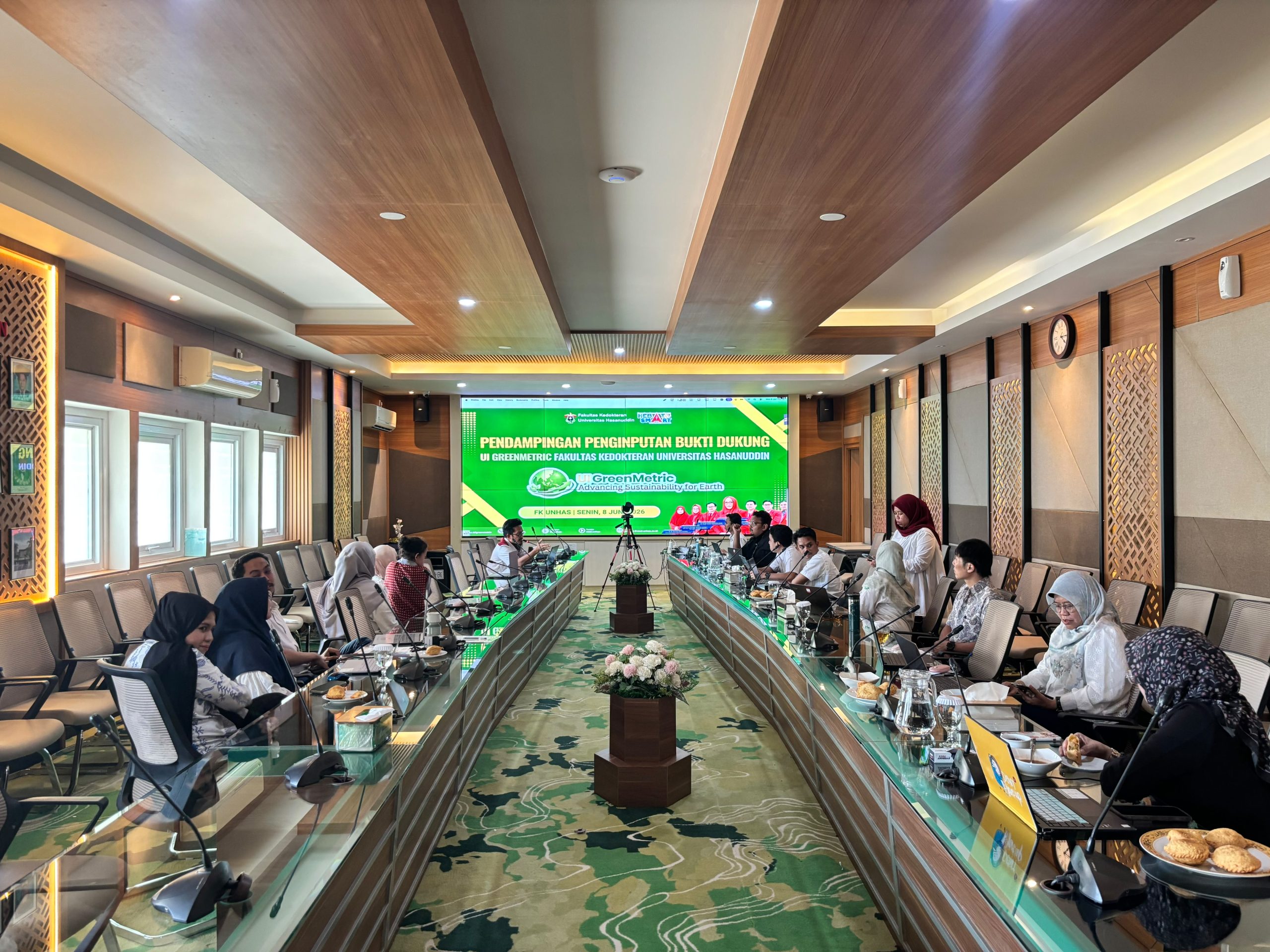 Pendampingan Penginputan Bukti Dukung UI GreenMetric di Fakultas Kedokteran Unhas