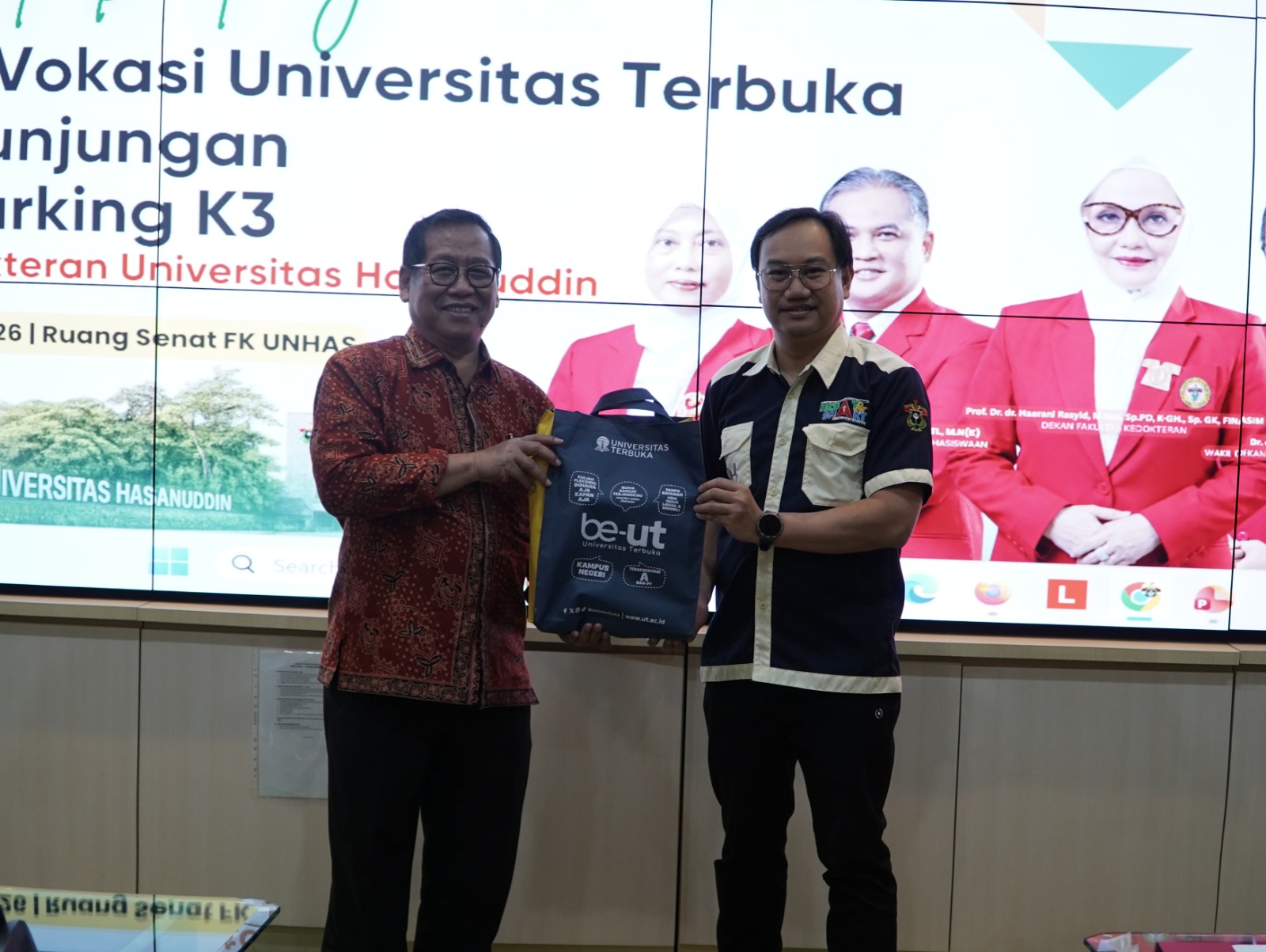 Kunjungan Benchmarking Sekolah Vokasi Universitas Terbuka ke FK Unhas, Perkuat Penerapan K3 di Lingkungan Perguruan Tinggi