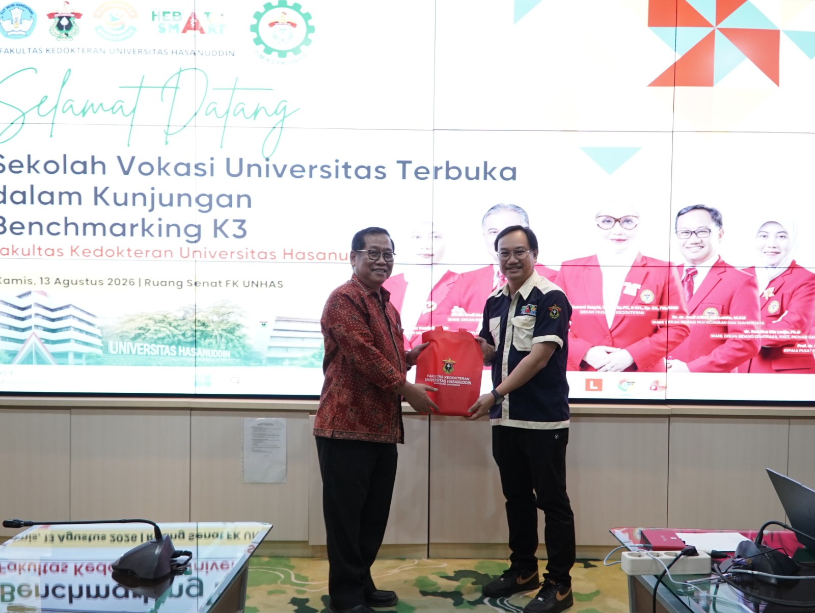 Kunjungan Benchmarking Sekolah Vokasi Universitas Terbuka ke FK Unhas, Perkuat Penerapan K3 di Lingkungan Perguruan Tinggi