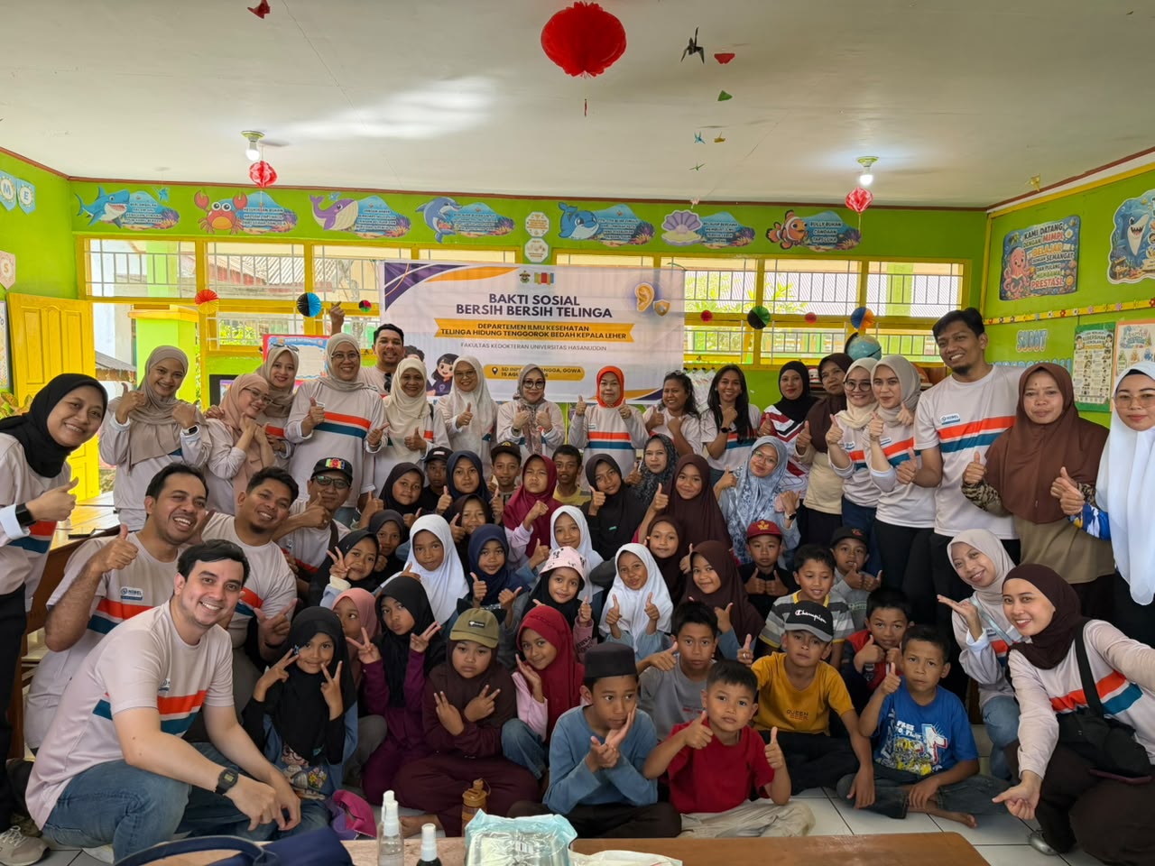 Program Studi THT-BKL FK Unhas Gelar Bakti Sosial Kesehatan Telinga bagi Siswa di Malino