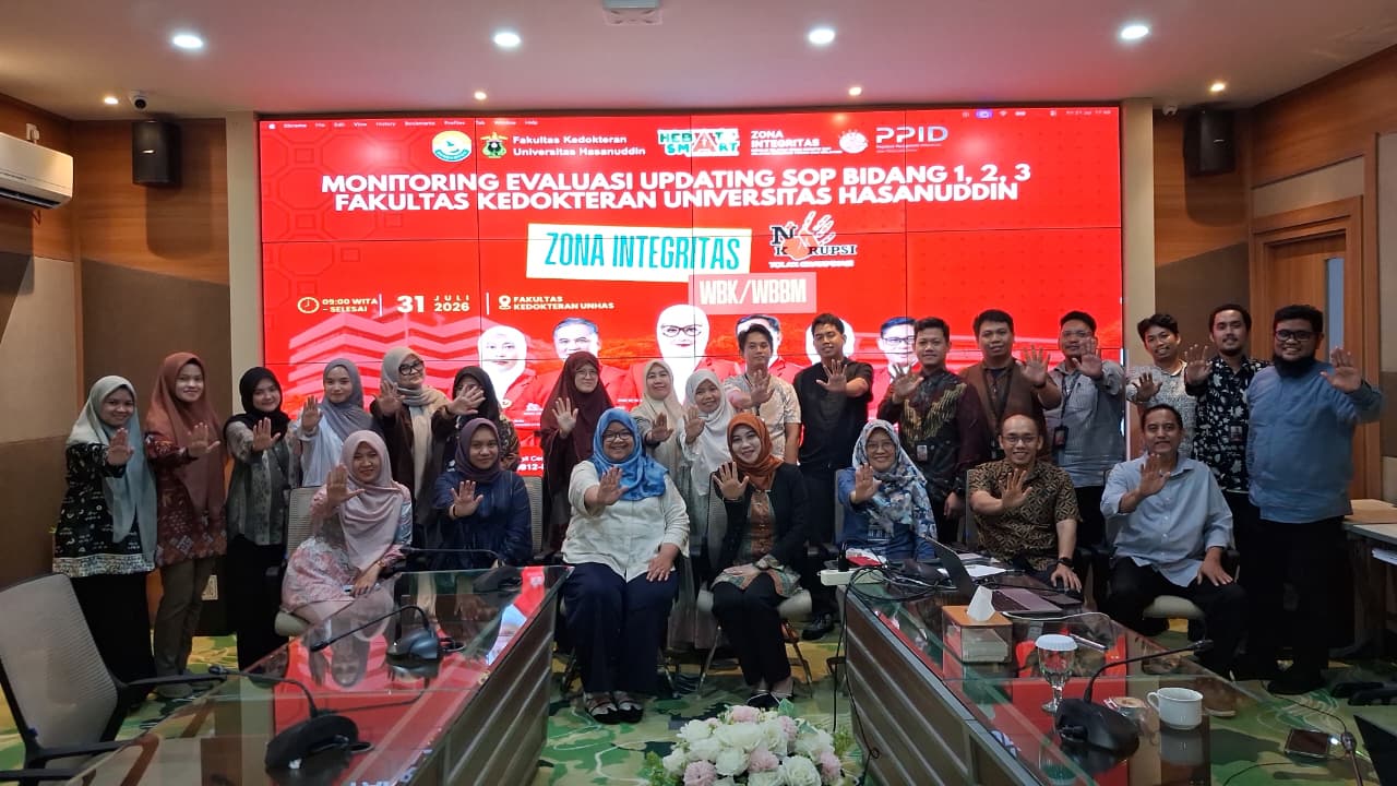 Fakultas Kedokteran Unhas Laksanakan Monitoring dan Evaluasi Pembaruan SOP sebagai Penguatan Implementasi Zona Integritas